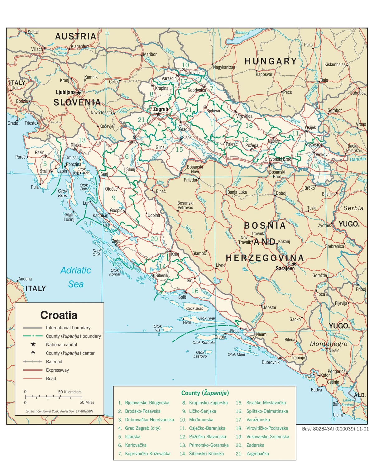 žemėlapis lidl kroatija