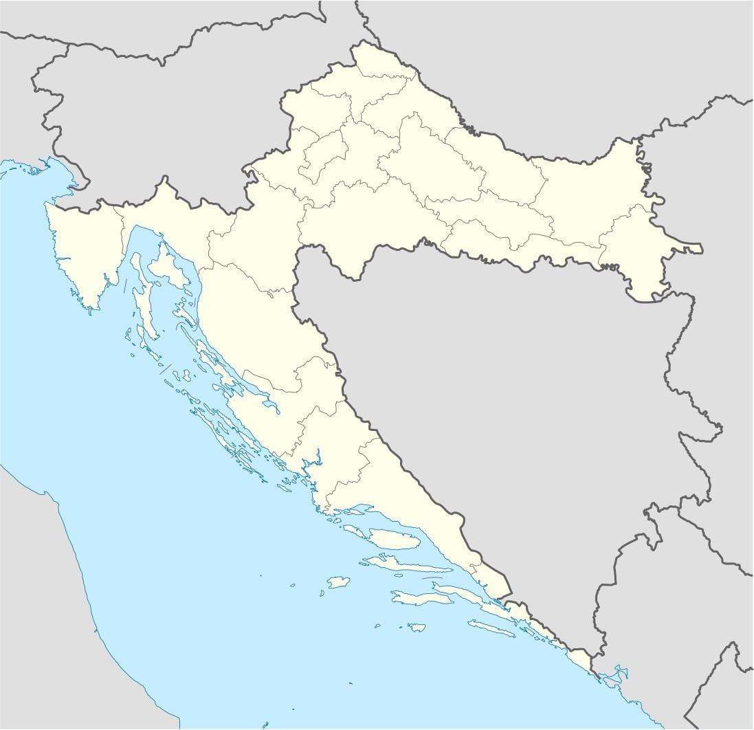 kroatija vieta žemėlapyje