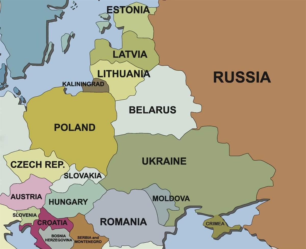 žemėlapis kroatija ir kaimyninėse šalyse