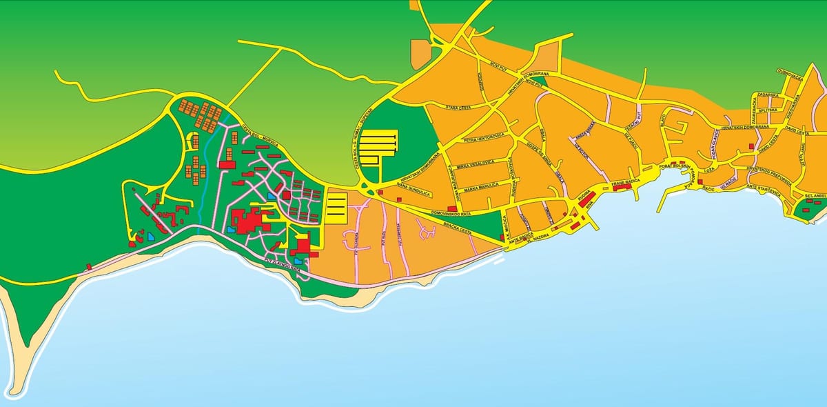 žemėlapis brac kroatija