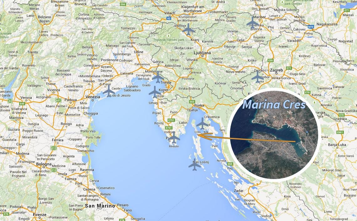 cres žemėlapis kroatija