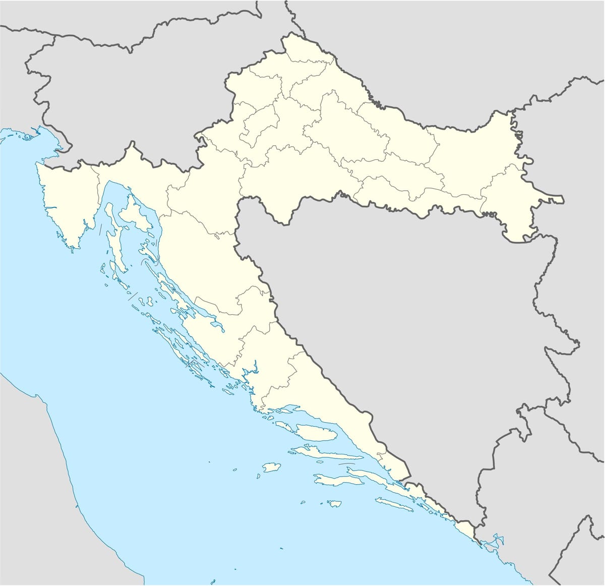 žemėlapis kroatija neprisijungęs