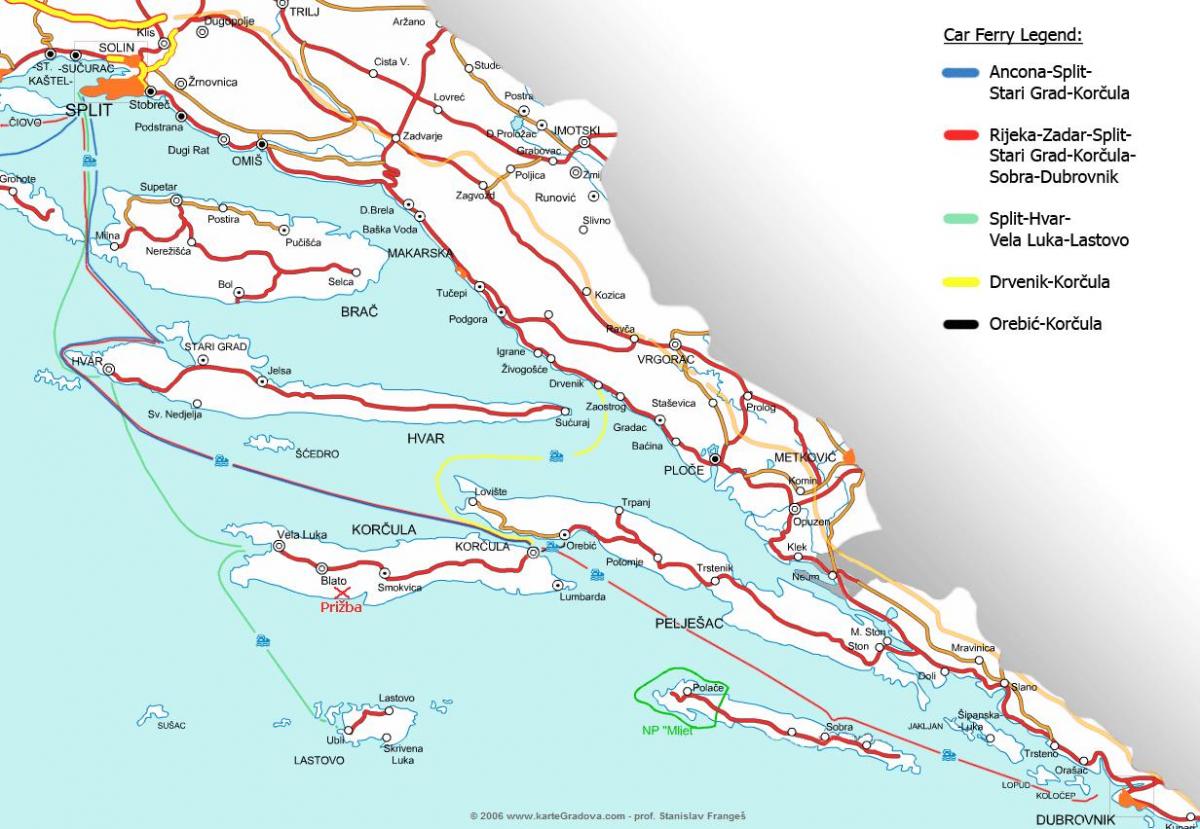 žemėlapis kroatija keltų