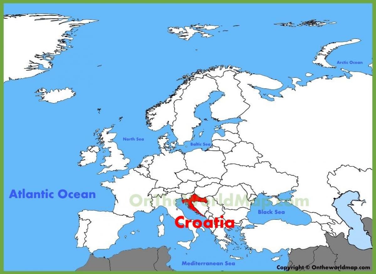 kroatija vietą pasaulio žemėlapyje