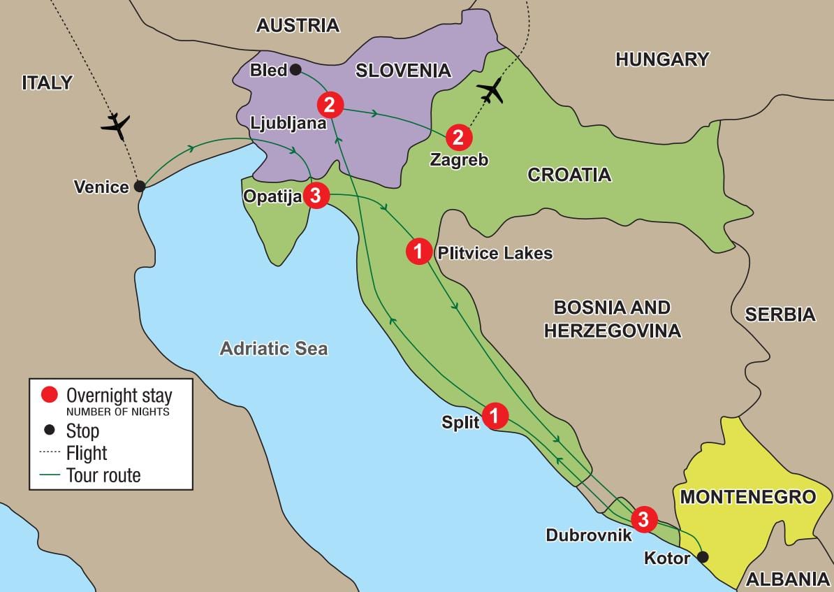 žemėlapis opatija, kroatija