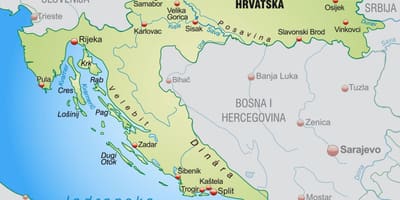 Šiaurės kroatija žemėlapyje