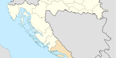 Žemėlapis dalmatia, kroatija 