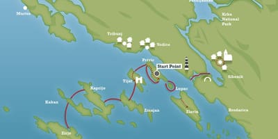 Adrijos jūros pakrantė kroatijoje žemėlapyje