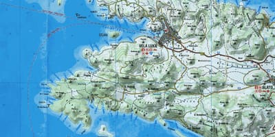 Žemėlapis korczula kroatija