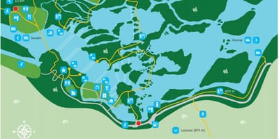 Krka nacionalinis parkas kroatijoje žemėlapyje