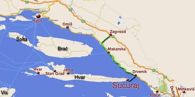 Žemėlapis kroatija, omis