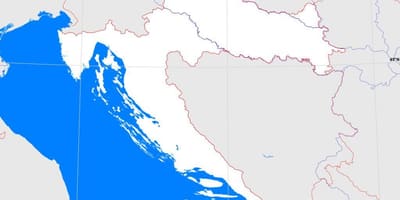 Kroatija kontūro žemėlapyje