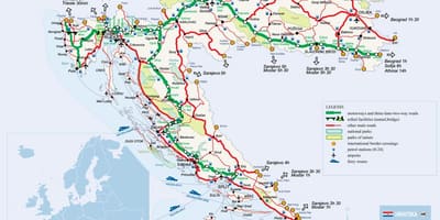 Geležinkelių žemėlapis kroatija