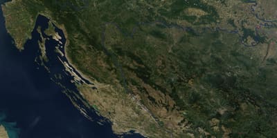 Žemėlapis kroatija palydovinių