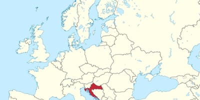 Kroatijai europos žemėlapis