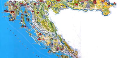 Kroatijos lankytinos vietos žemėlapyje