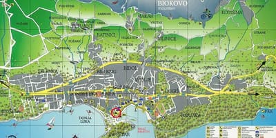 Žemėlapis makarska, kroatija