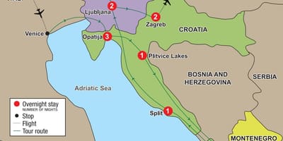 Žemėlapis opatija, kroatija