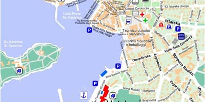Žemėlapis rovinj, kroatija