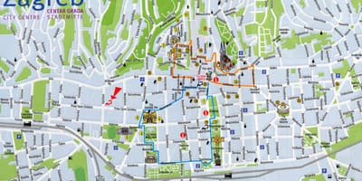 Žemėlapis zagrebo (kroatija